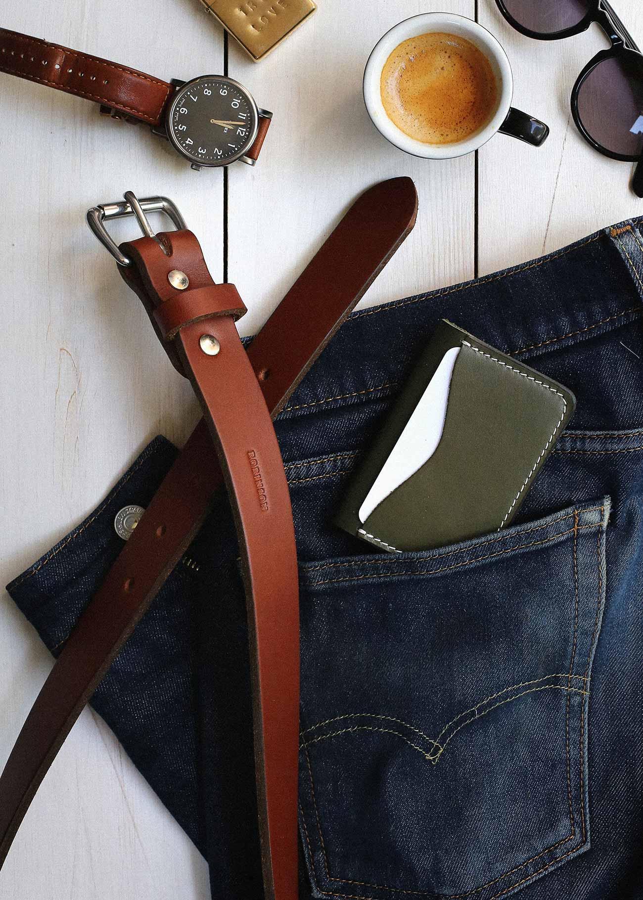 Ceinture 1 1/4 po - Brun