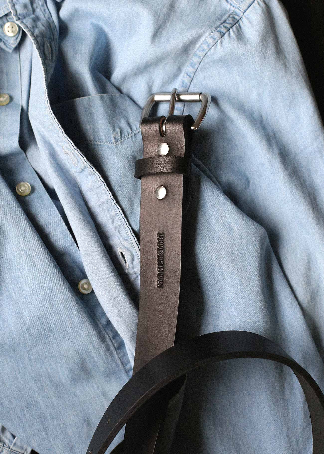 Leather Belt 1.5" - Black