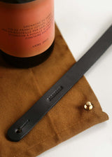 Tablier en coton et en cuir - Ocre