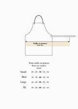 Tablier en coton et en cuir - Ocre