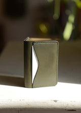 Porte-cartes 3 poches | Duotone vert + naturel