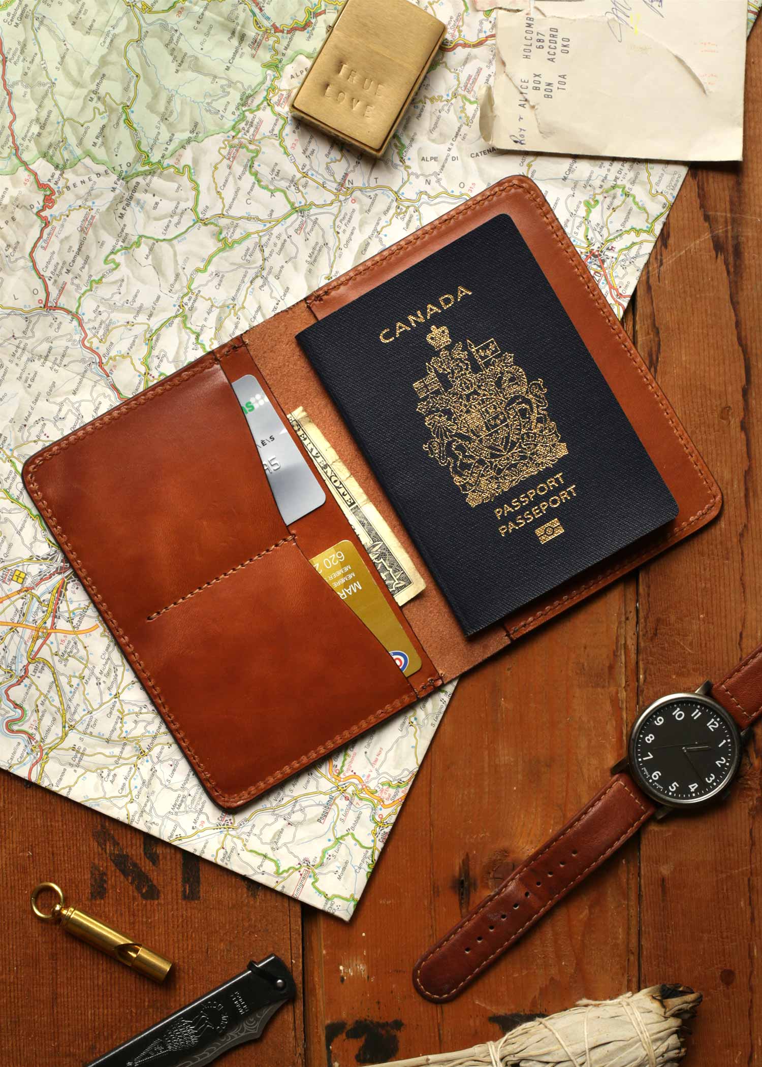 Passport Wallet - Brown