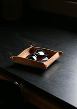 Leather Valet Tray - Natural
