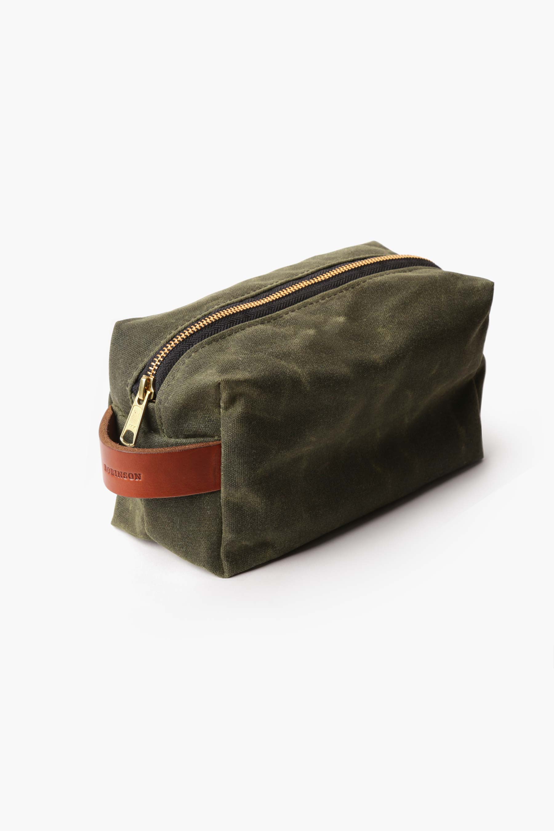 Trousse en coton ciré - Kaki