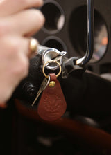 Porte-clés en cuir - Brun