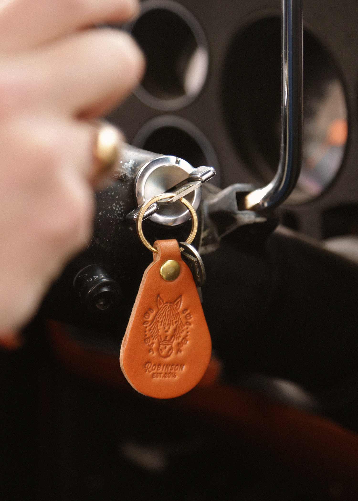 Porte-clés en cuir - Whisky Tan