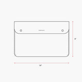 Étui en cuir Macbook Pro/Air - Brun