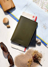 Étui à passeport vert