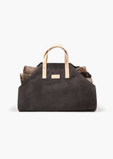 Porte-bûches en coton ciré - Charcoal