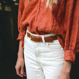 Ceinture mince 1" - Brun