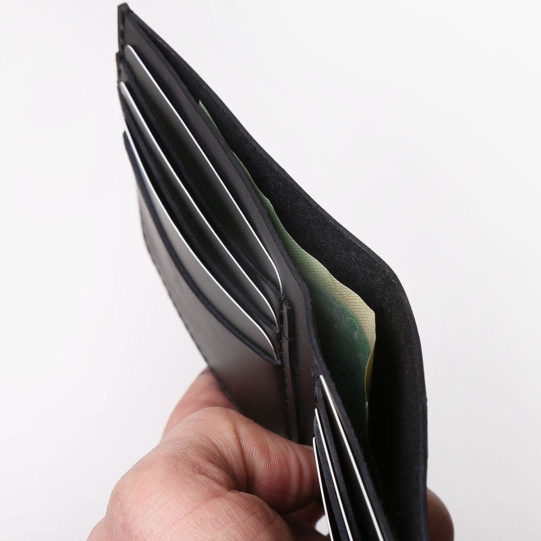 Bifold Leather Wallet (Black)