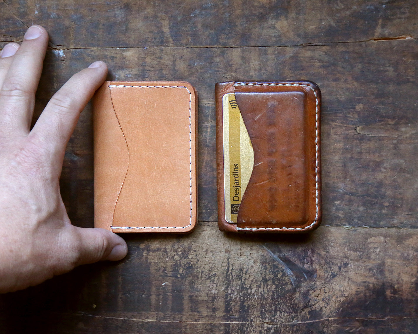 Card Wallet 3 pockets - Oak