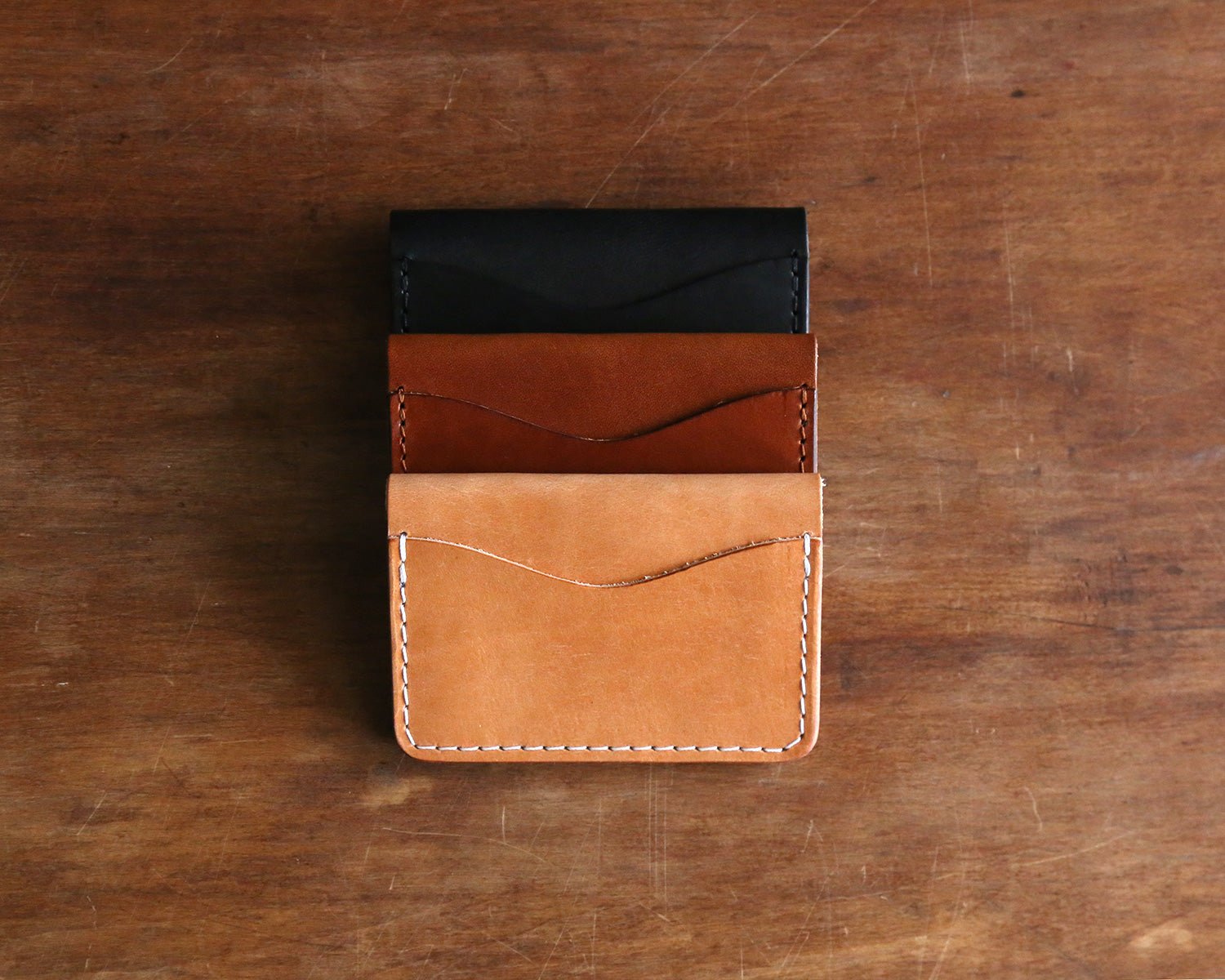 Card Wallet 3 pockets - Brown