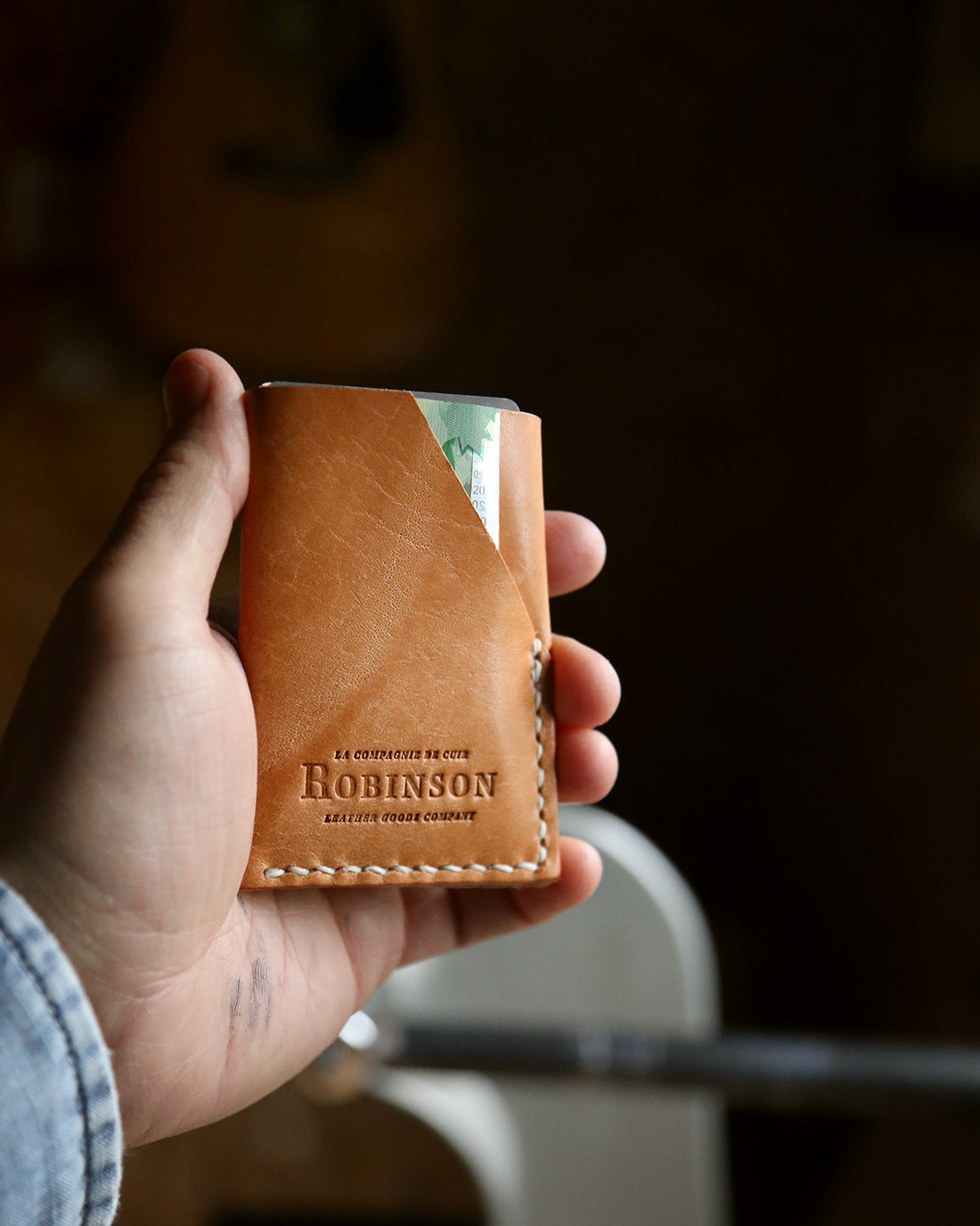 Slim wallet - Oak