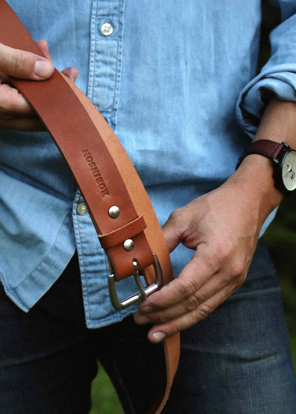 Leather Belt 1.5" - Brown
