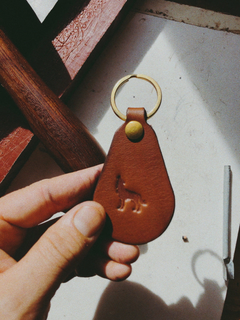Leather Key Fob - Brown