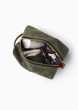 Wax canvas Dopp Kit - Green Forest