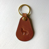 Porte-clés en cuir - Brun