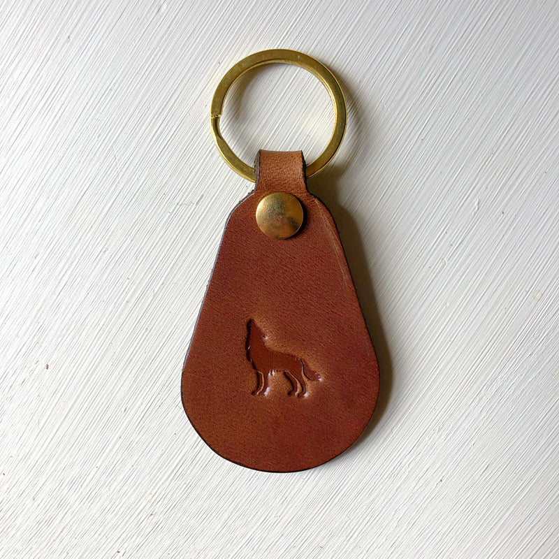 Porte-clés en cuir - Brun