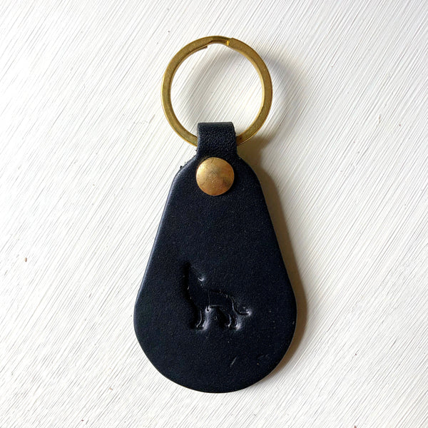 Porte-clés en cuir - Noir