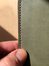 Porte-cartes 3 poches | Duotone vert + naturel