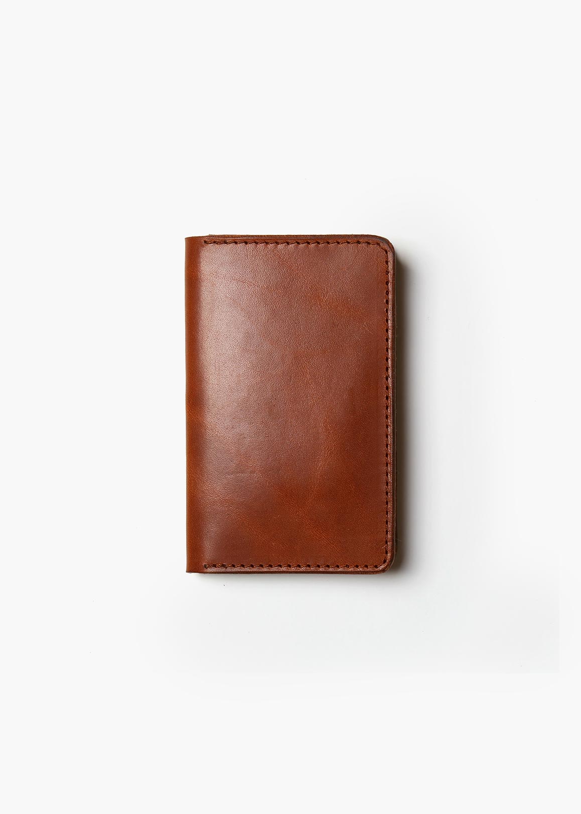 Vertical Leather Wallet 6 pockets (Brown)