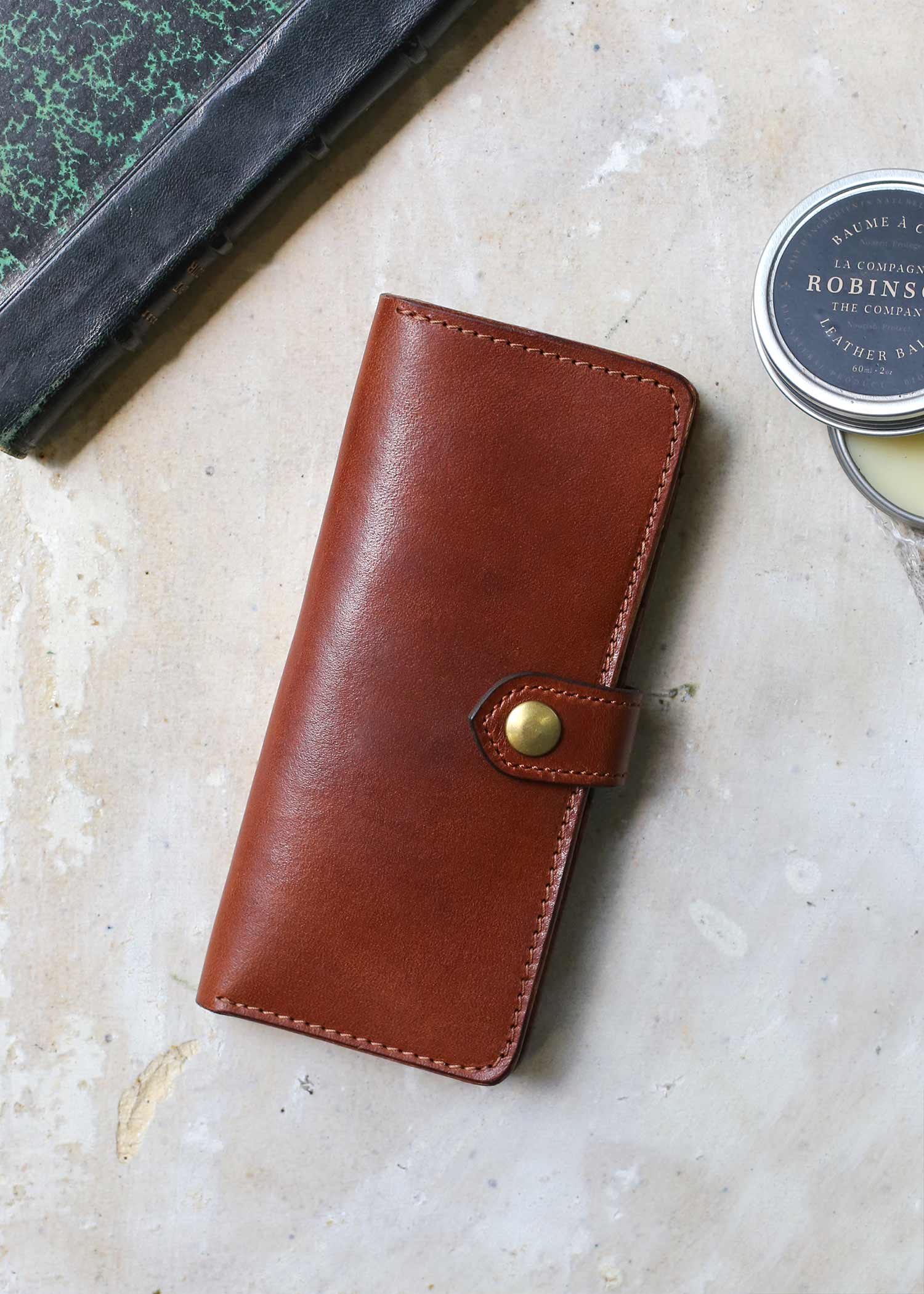 Vertical Wallet 12 pockets - Brown