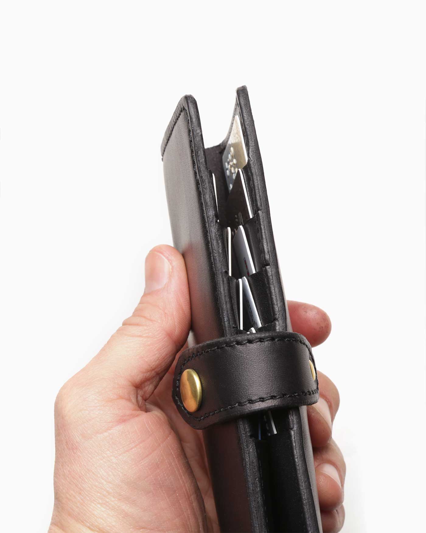 Vertical Wallet 12 Pockets - Black