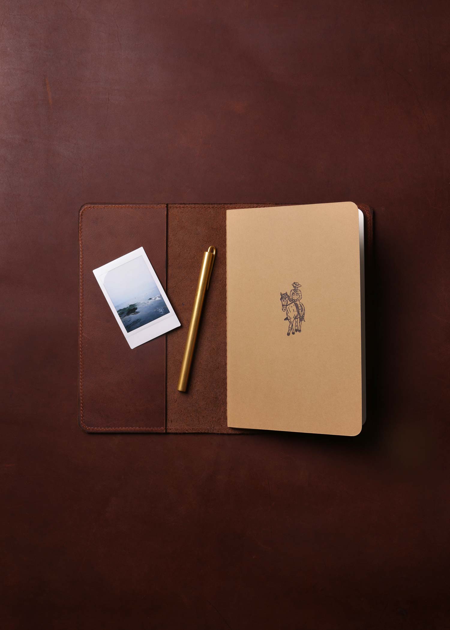 Moleskine Cahier Journal Leather Cover - Large - Heritage Brown
