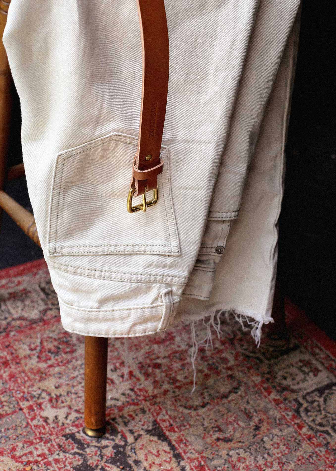 Ceinture mince 1" - Brun