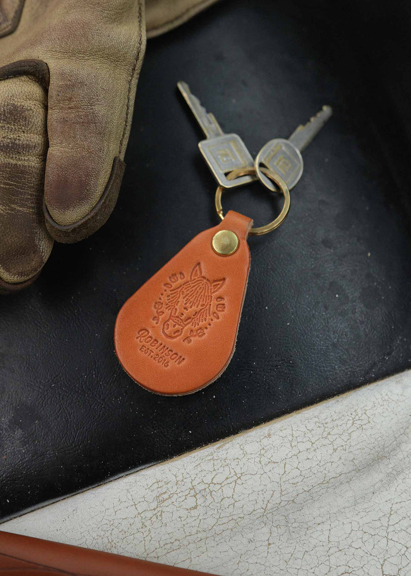 Porte-clés en cuir - Whisky Tan