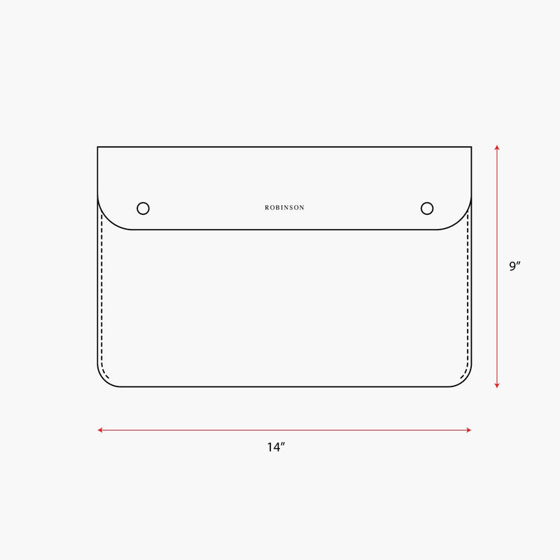 Étui en cuir Macbook Pro/Air - Brun