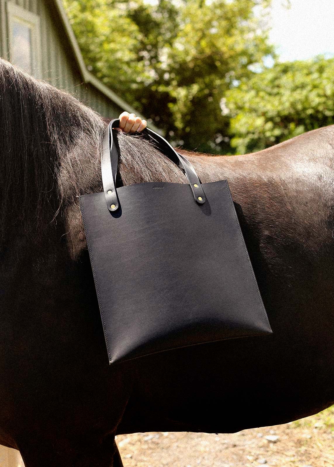 Amandine - Sac tote plat - Noir
