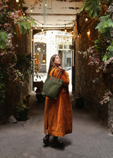 Sac tote en coton ciré - Vert