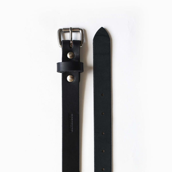 Belt 1 inch black with stainless roller buckle
