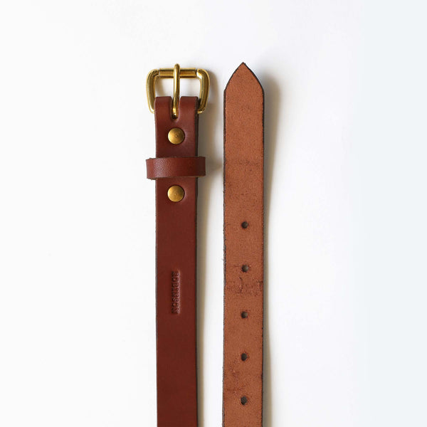 Ceinture mince 1" - Brun