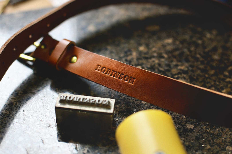 Ceinture mince 1" - Brun