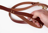 Leather Dog Leash - Brown