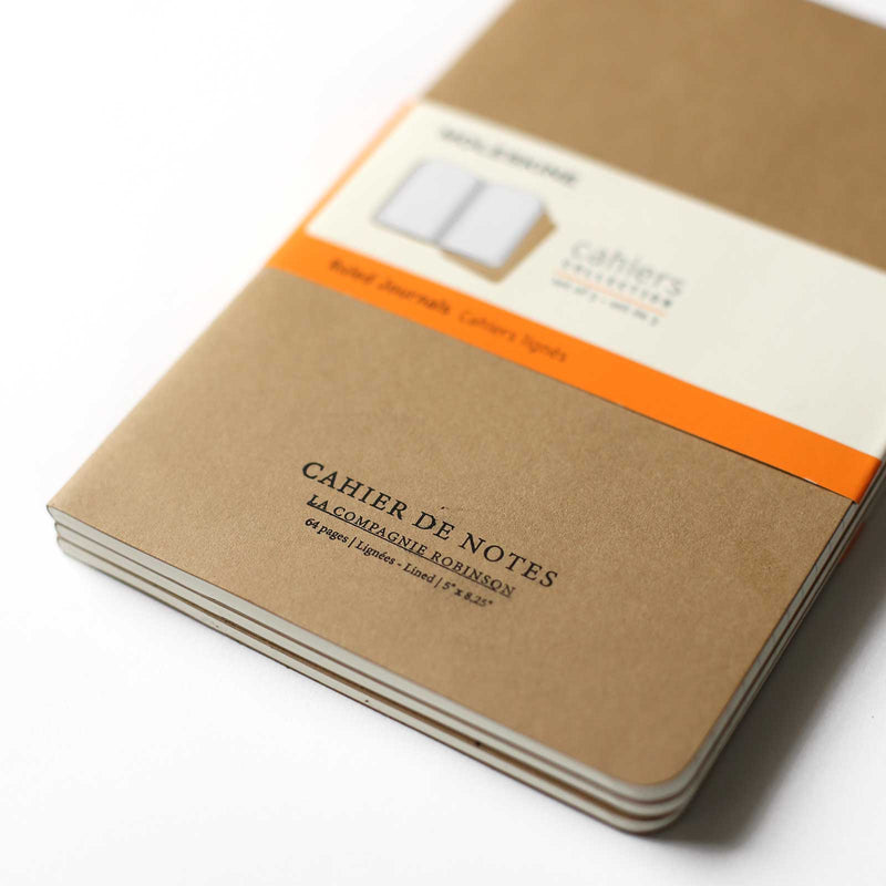 Moleskine Cahier Journal | Set of 3, Kraft Brown