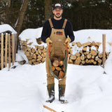 Porte-bûches en coton ciré - Vert Forêt