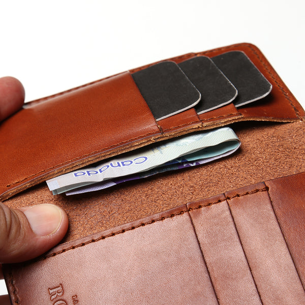 Vertical Wallet 6 pockets - Brown