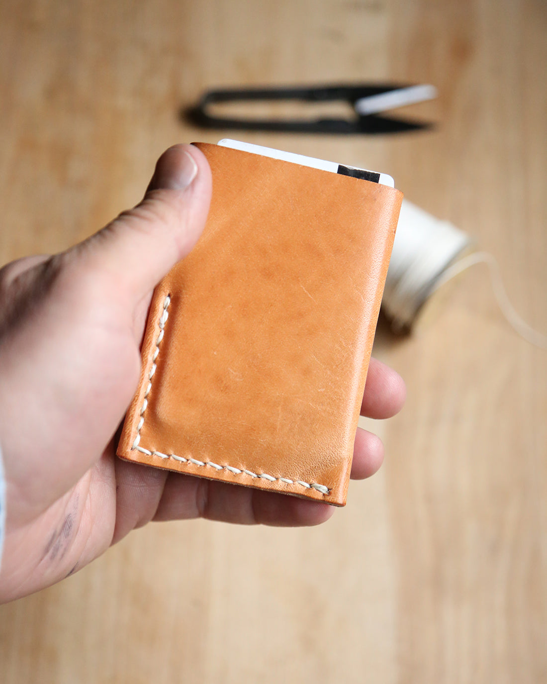 Slim wallet - Oak