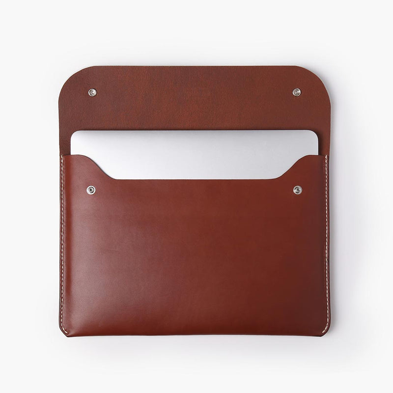 Étui en cuir Macbook Pro/Air - Brun