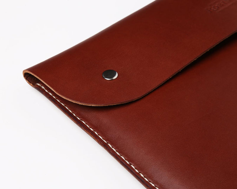 Étui en cuir Macbook Pro/Air - Brun