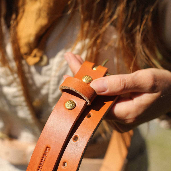 Ceinture 1" en cuir - Whisky Tan