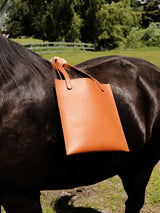 Amandine - Flat Tote Bag - Tobbaco